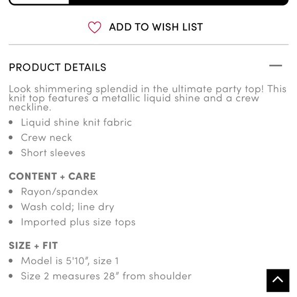 Torrid 1X liquid shine crew neck top bronze - Picture 10 of 10